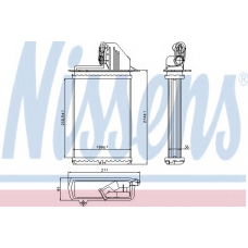 70509 NISSENS Теплообменник, отопление салона