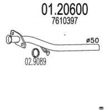 01.20600 MTS Труба выхлопного газа