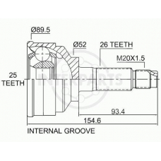 OJ-0468 InterParts Шарнирный комплект, приводной вал