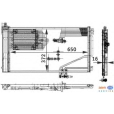 8FC 351 301-341 HELLA Конденсатор, кондиционер