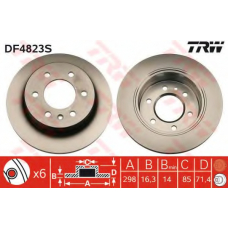 DF4823S TRW Тормозной диск