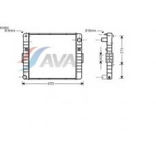 IV2002 AVA Радиатор, охлаждение двигателя