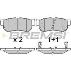 BP2966 BREMSI Комплект тормозных колодок, дисковый тормоз