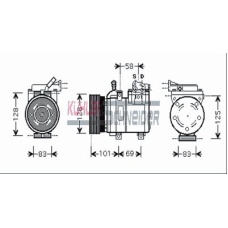 8410941 KUHLER SCHNEIDER Компрессор, кондиционер