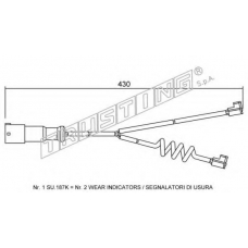SU.187K TRUSTING Сигнализатор, износ тормозных колодок
