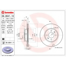 09.9541.10 BREMBO Тормозной диск