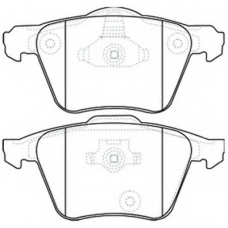 AKD-0357 ASVA Комплект тормозных колодок, дисковый тормоз