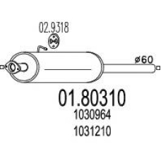 01.80310 MTS Средний глушитель выхлопных газов