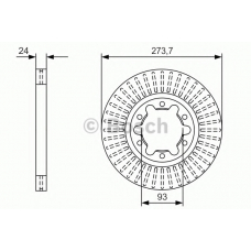 0 986 479 T95 BOSCH Тормозной диск