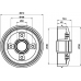 MBD028 MINTEX Тормозной барабан