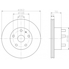 8DD 355 100-881 HELLA PAGID Тормозной диск