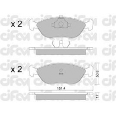 822-126-0 CIFAM Комплект тормозных колодок, дисковый тормоз