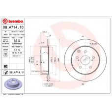 08.A714.10 BREMBO Тормозной диск