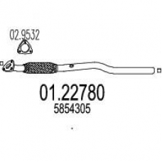 01.22780 MTS Труба выхлопного газа