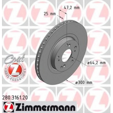 280.3161.20 ZIMMERMANN Тормозной диск