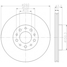 8DD 355 112-551 HELLA PAGID Тормозной диск