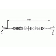 1 987 477 471 BOSCH Трос, стояночная тормозная система