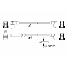 0 986 357 186 BOSCH Комплект проводов зажигания