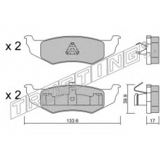 538.0 TRUSTING Комплект тормозных колодок, дисковый тормоз