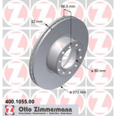 400.1055.00 ZIMMERMANN Тормозной диск