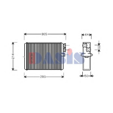 229110N AKS DASIS Теплообменник, отопление салона