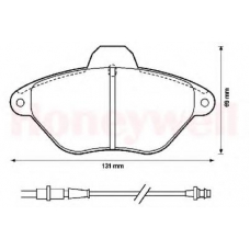 571756B BENDIX Комплект тормозных колодок, дисковый тормоз