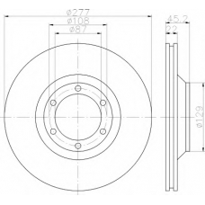 8DD 355 113-041 HELLA Тормозной диск