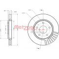 6110090 METZGER Тормозной диск