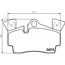 8DB 355 011-471 HELLA PAGID Комплект тормозных колодок, дисковый тормоз