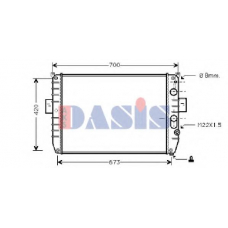 400400N AKS DASIS Радиатор, охлаждение двигателя