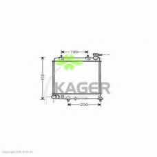 31-0521 KAGER Радиатор, охлаждение двигателя