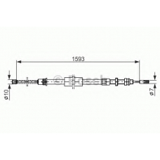 1 987 477 450 BOSCH Трос, стояночная тормозная система