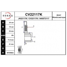 CV22117K EAI Шарнирный комплект, приводной вал