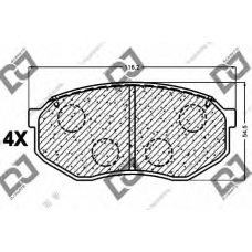 BP1086 DJ PARTS Комплект тормозных колодок, дисковый тормоз