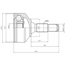 AW1510396 AYWIPARTS Шарнирный комплект, приводной вал