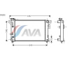 CR2032 AVA Радиатор, охлаждение двигателя