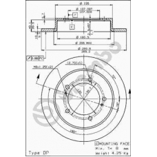 08.5266.10 BREMBO Тормозной диск