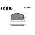 180207 ICER Комплект тормозных колодок, дисковый тормоз