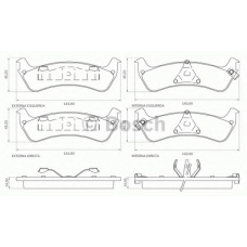 0 986 BB0 150 BOSCH Комплект тормозных колодок, дисковый тормоз