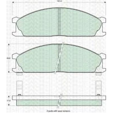 8110 14889 TRIDON Brake pads - front