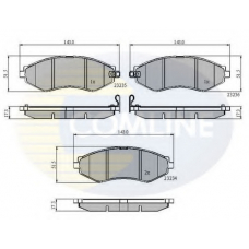 CBP31188 COMLINE Комплект тормозных колодок, дисковый тормоз