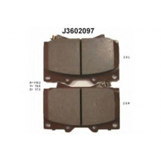 J3602097 NIPPARTS Комплект тормозных колодок, дисковый тормоз
