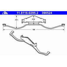 11.8116-0295.2 ATE Пружина, тормозной суппорт