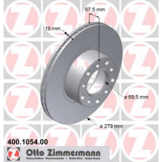 400.1054.00 ZIMMERMANN Тормозной диск