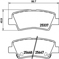 2564701 TEXTAR Комплект тормозных колодок, дисковый тормоз
