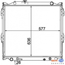 8MK 376 773-651 HELLA Радиатор, охлаждение двигателя