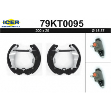 79KT0095 ICER Комплект тормозных колодок