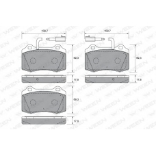 151-1836 WEEN Комплект тормозных колодок, дисковый тормоз