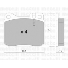 22-0011-1 METELLI Комплект тормозных колодок, дисковый тормоз
