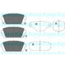 KBP-4019 KAVO PARTS Комплект тормозных колодок, дисковый тормоз